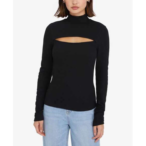 Sanctuary Cut It Out Mock-neck Top - XS - Picture 1 of 3